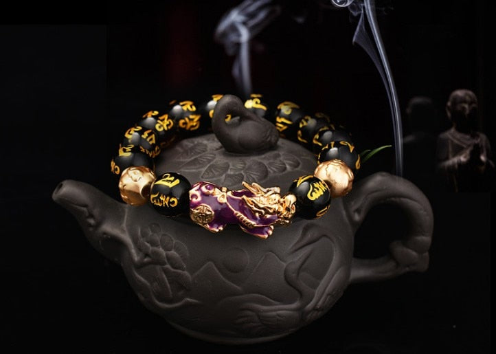 Feng Shui Pixiu Black Obsidian Bracelet