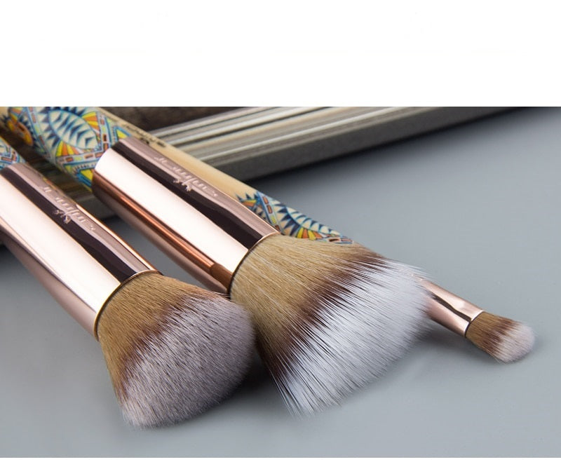 12 Piece Bamboo Professional Makeup Brush Set