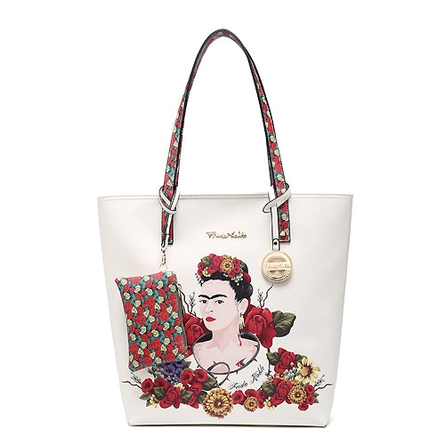 Authentic Frida Kahlo Floral Bounty Tall Tote Bag
