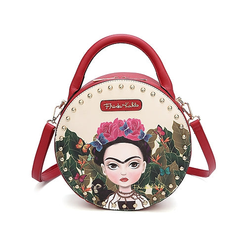 Authentic Frida Kahlo Cartoon Series Rounded Shape Bag